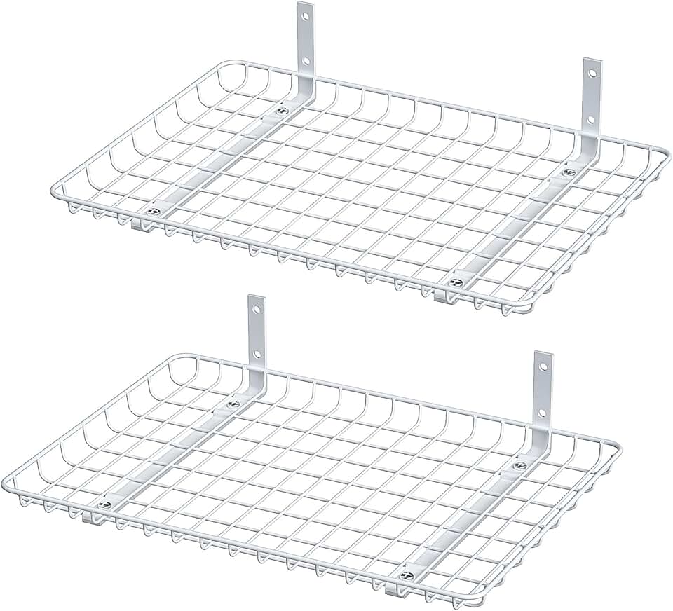 Wall Mounted Storage Shelves, 24x12 Inch, 2 Pack
