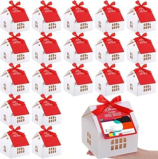 25 House-Shaped Gift Boxes with Greeting Cards for Real Estate Agents