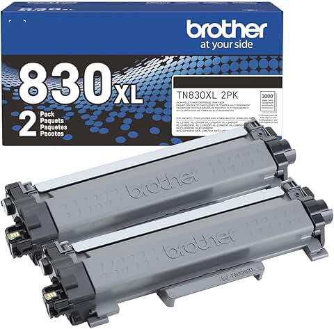 Black High Yield Printer Toner Cartridge 2-Pack