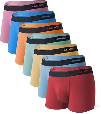 Men's Bamboo Rayon Trunks 7-Pack with Support