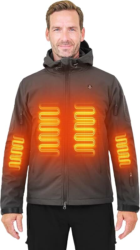 Heated Soft Shell Jacket with Battery Pack