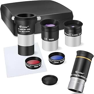 1.25-inch 66-Degree Telescope Eyepiece with 8-Piece Accessory Kit