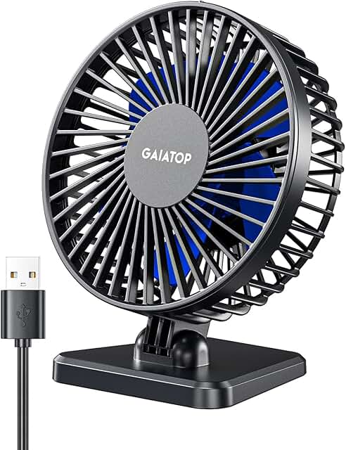 Small Portable USB Desk Fan with 3 Speeds
