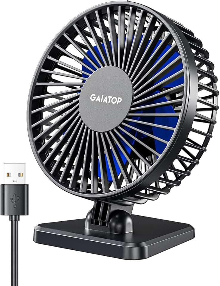 Small Portable USB Desk Fan with 3 Speeds