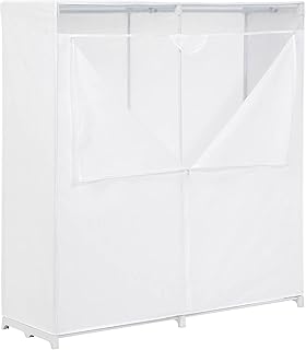 Freestanding Storage Closet with Cover in White