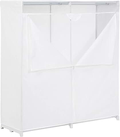 Freestanding Storage Closet with Cover in White