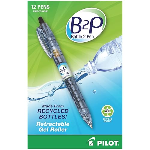 Pack of 12 Retractable Gel Pens, Fine Point, 0.7 mm