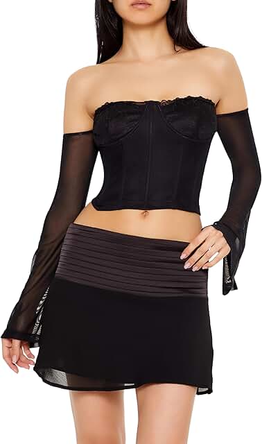 Women's Off-Shoulder Crop Top