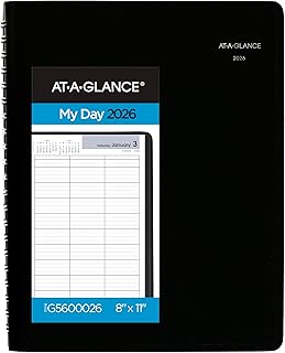 Daily Group Appointment Book, 8x11, Large, Black