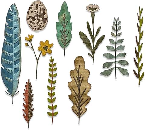 Funky Nature Thinlits Die Set, 10 Pieces