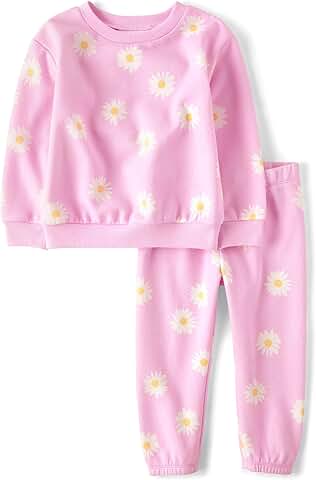 Baby Girls and Toddlers Long Sleeve Sweatshirt and Sweatpants Set