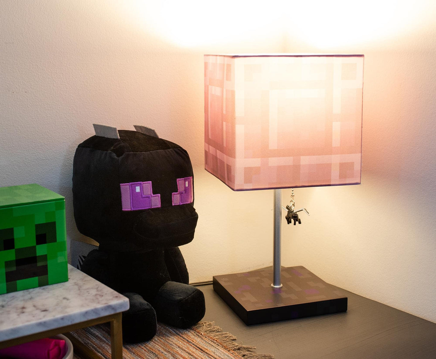 Nether Portal Desk Lamp with Ender Dragon Pull  Nightstand Table Lamp with LED Mood Light for Bedroom, Desk, Living Room, Playroom  Home Decor Kids  Video Game Gifts
