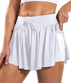 Flowy High-Waisted Women's Butterfly Shorts for Running and Tennis