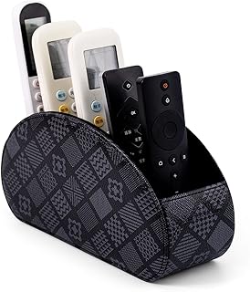 Multi-compartment PU Leather Remote and Office Organizer