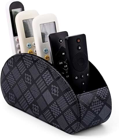 Multi-compartment PU Leather Remote and Office Organizer