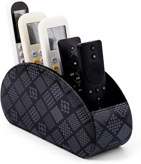 Multi-compartment PU Leather Remote and Office Organizer