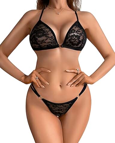 Women's Lace Babydoll and Panty Set