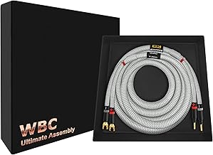 6 Foot 9 AWG OFC Audiophile Speaker Cable with Gold Banana & Spade Plugs