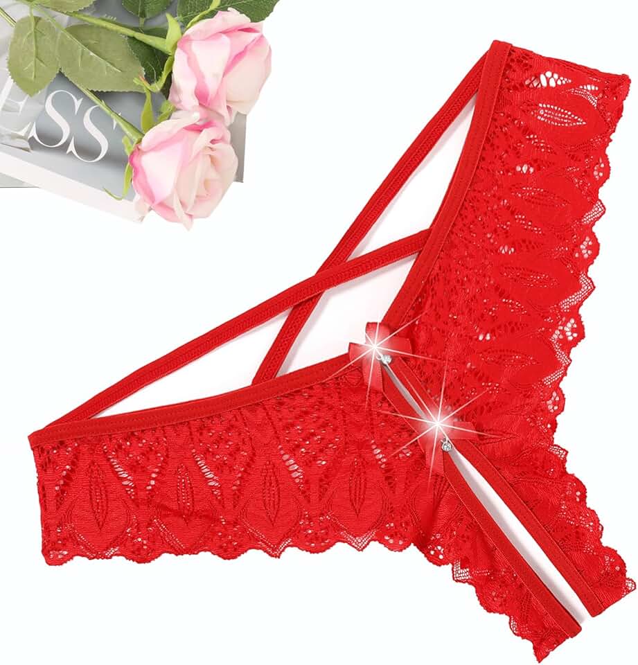 Rhinestone Lace Cheeky Briefs for Women