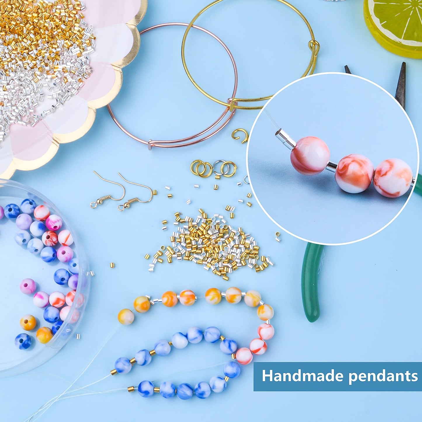 2mm Tube Crimp Beads for Jewelry Making and DIY Accessories