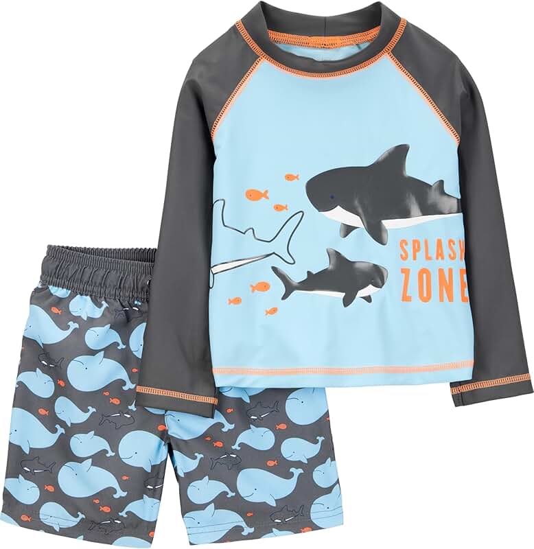 Baby Boys' Swimsuit and Rashguard Set