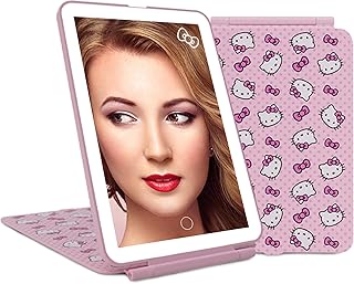 Pink Hello Kitty LED Travel Makeup Mirror with Touch Sensor
