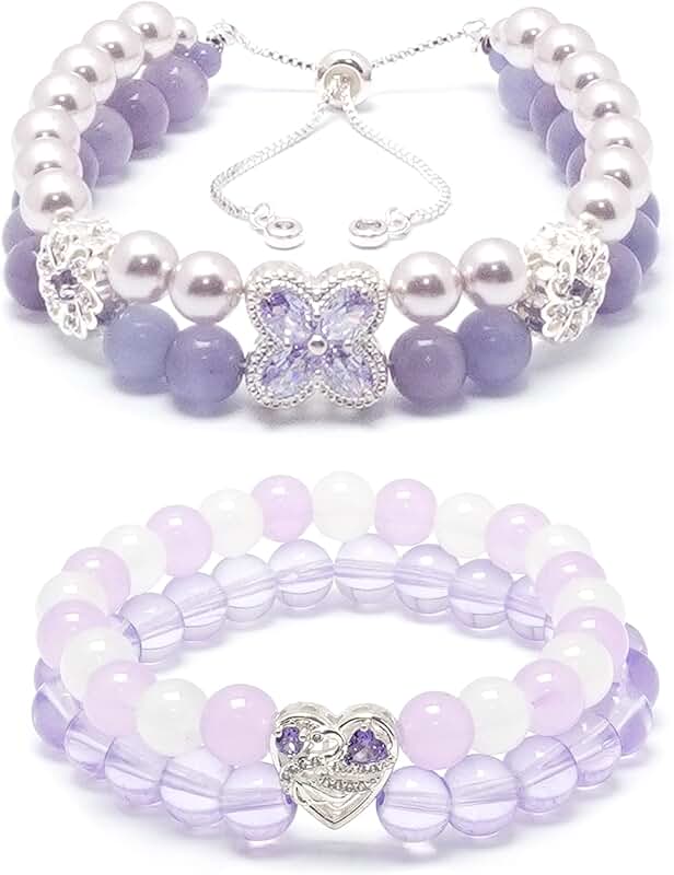 Elegant adjustable pearl and cubic zirconia bracelet set for women