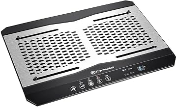 Aluminum Laptop Cooling Pad with Dual Fans and Temperature Sensor