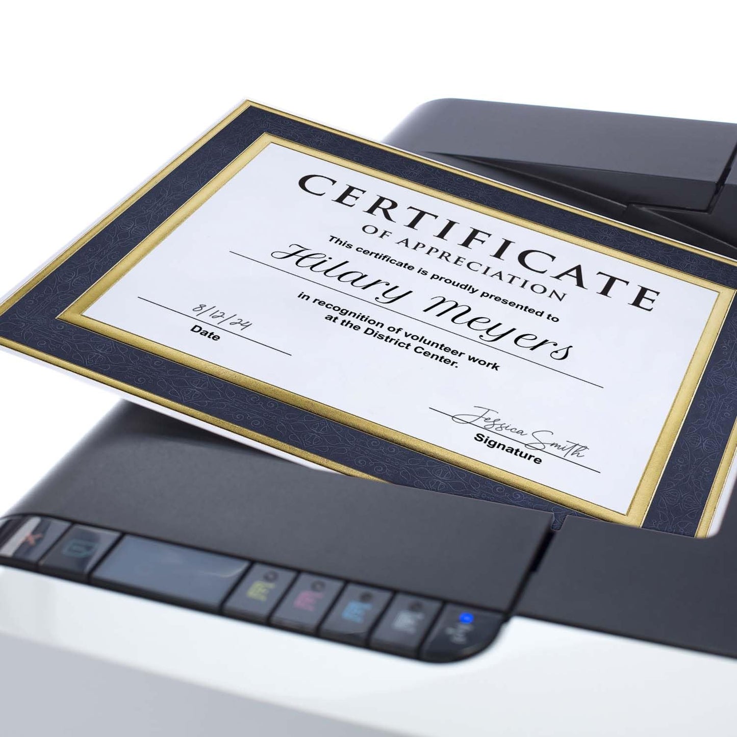 Gold Foil Certificate Paper, 8.5x11, 15 Sheets