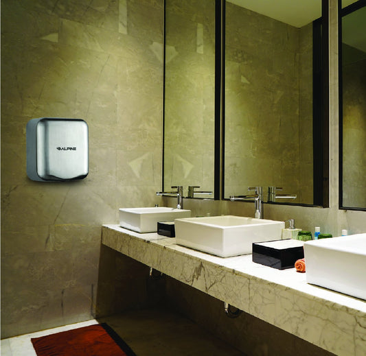 Commercial Automatic Hand Dryer  High Speed Air Hand Dryer for Home, Restaurant, Bathroom, and High Traffic Areas. 1800 Watts  220-240 Volts Chrome)
