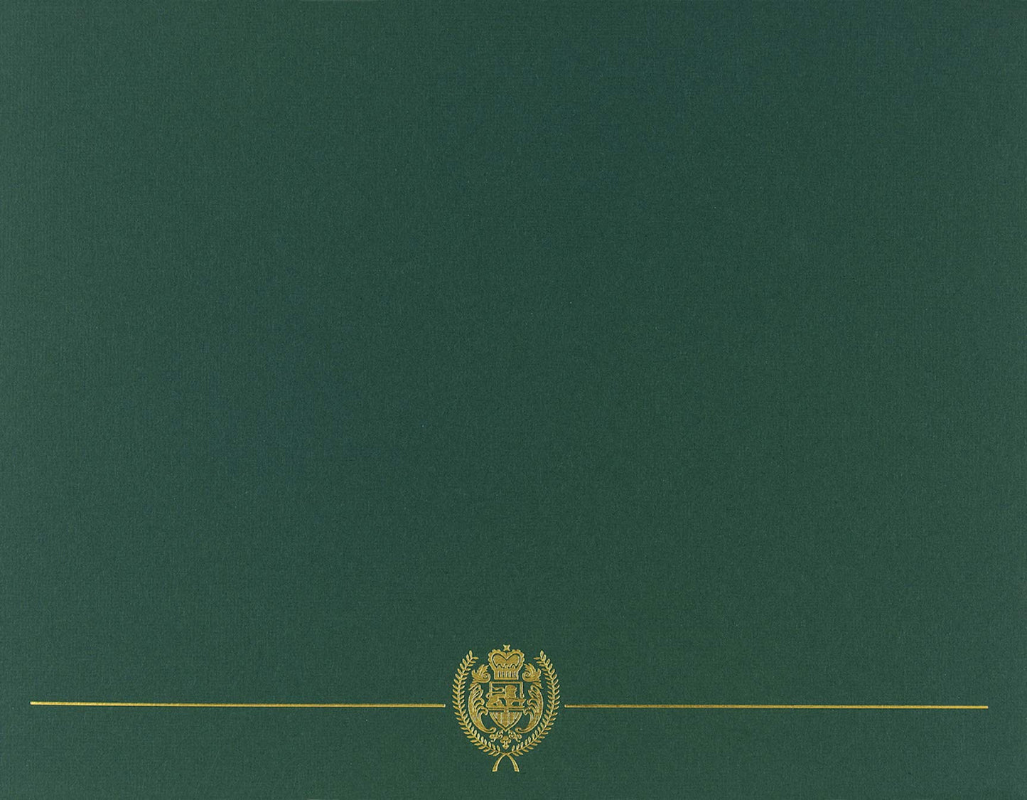 Hunter Green Certificate Cover with Gold Foil, 12" x 9.375", 5 Pack