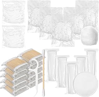 Bulk Hotel Vanity Set with Cotton Balls, Rounds, Swabs, and Floss