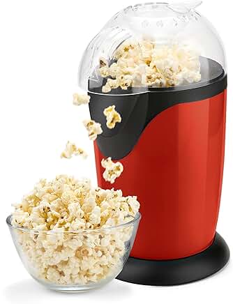 Electric 12-Cup Hot Air Popcorn Maker with Measuring Cup