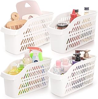 Four Plastic Under Sink Organizers with Wheels