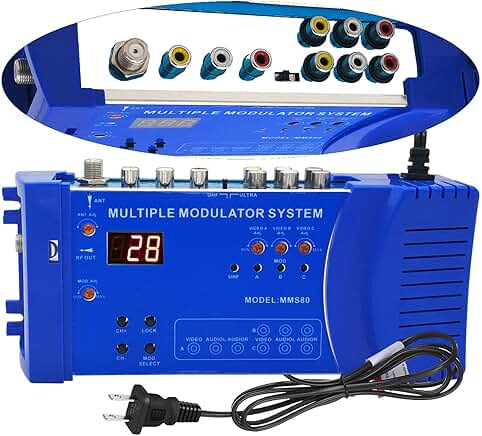 RF Modulator for RCA to Coaxial Signal Conversion