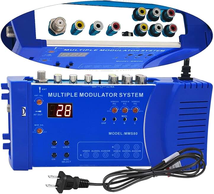 RF Modulator for RCA to Coaxial Signal Conversion