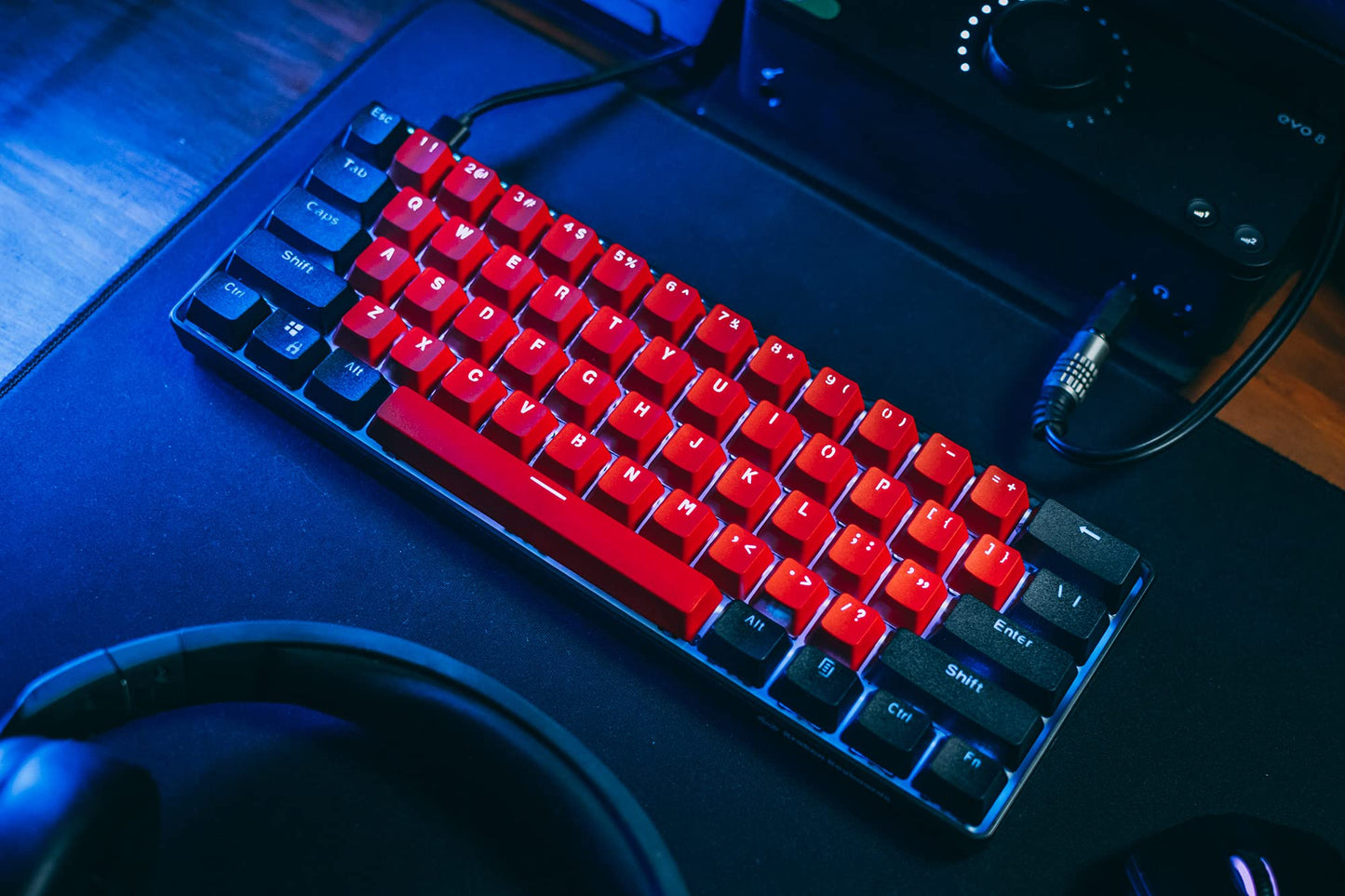 Pro 60 - BRED Edition 60% Mechanical Keyboard RGB Gaming Keyboard (Silver Speed Switches)