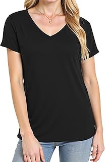 V-Neck Women's T-Shirt for Summer Casual Wear