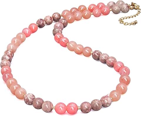 Beaded Natural Gemstone Necklace for Women