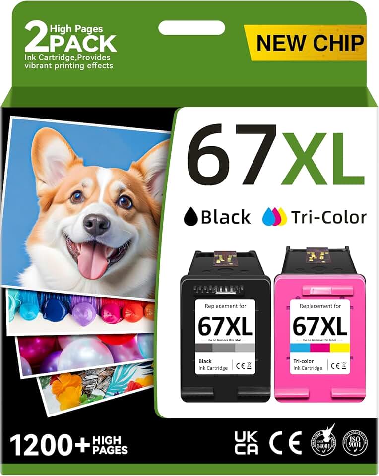 Black and color ink cartridges for HP printers