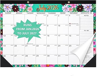 2026-2027 Desk Calendar with To-Do List