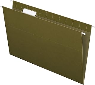 Recycled Legal Hanging Folders, Green, 25 per box