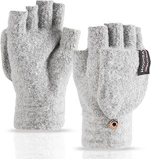 Warm Winter Fingerless Gloves for Men and Women
