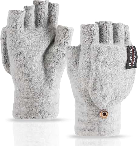 Warm Winter Fingerless Gloves for Men and Women