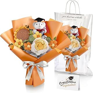 Graduation Bear and Flower Bouquet Set