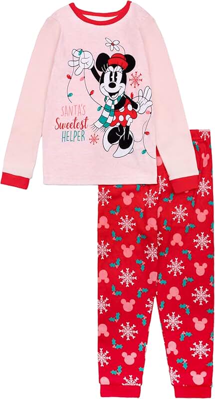 Girls' Minnie Mouse Cotton Pajamas Set