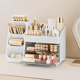 Spacious Makeup and Beauty Organizer in White