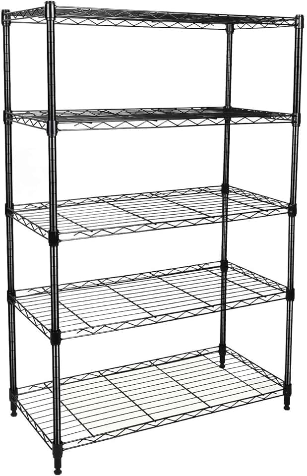 Heavy Duty 5-Shelf Storage Shelving Unit, 1250lbs Capacity
