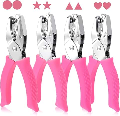 Set of four 1/4-inch hole punchers for crafts