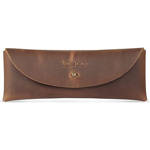Leather Retro Pen and Pencil Case with Snap Fastener